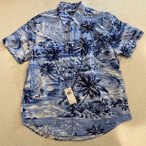 Polo Ralph Lauren Classic Fit Kurzarmhemd Aloha Floral - Navy Blau Weiß - Bild 1 von 5