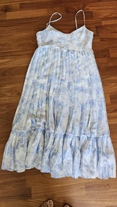 H&M Sommerkleid Trägerkleid Gr.M/38 Weiß Hellblau Sehr Guter Zustand - Bild 1 von 4