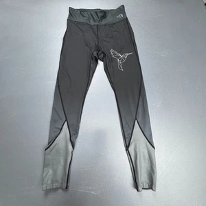 Leggings Kari Traa para mujer medianos negros grises ropa deportiva de yoga estampado de colibríes - Imagen 1 de 10