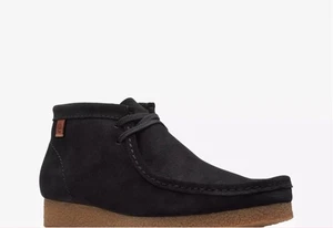 Clarks Shacre Boot Herren Schwarz Wildleder Leder Stiefel Uk Größe 8,5 G EUR 42,5 - Bild 1 von 7