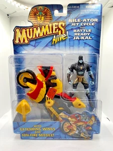 Mummies Alive 1997! Nile-Ator Jet Cycle con figura Ja-Kal lista para la batalla Kenner JC - Imagen 1 de 2