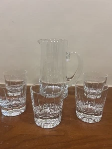 Vtg Mini Glass Pitcher And 5 Shot Glasses - Picture 1 of 5