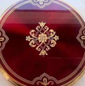 Stratton Of London Mirror Compact Gold Jewel Pressed Powder Makeup - Picture 1 of 9