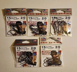 Konvolut 5 Eagle Claw Lazer Sharp Pro Series Southern Sproat 2/0 Größe 75 Haken  - Bild 1 von 5