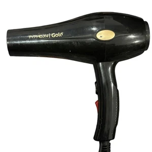 Typhoon Gold Hair Dryer Black Professional Salon Styling Tool - Picture 1 of 1