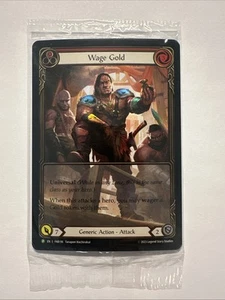 Wage Gold | R/Y/B | Extended Art | RF | Sealed Promo Pack | Flesh and Blood TCG - Picture 1 of 2