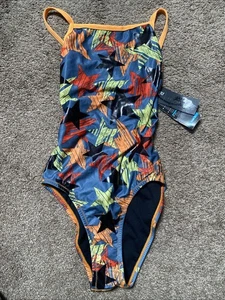 Speedo Badeanzug bunte Sterne neu mit Etikett Größe Damen 28 69 $ unverbindliche Preisempfehlung des Herstellers - Bild 1 von 3