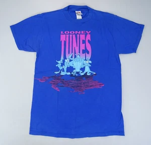 Vintage 1997 Looney Tunes Cartoon T-Shirt Adult M Official Gang Graphic Print - Picture 1 of 7