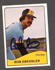 Rob Dressler 1979 TCMA Spokane Indians authentic autographed card 