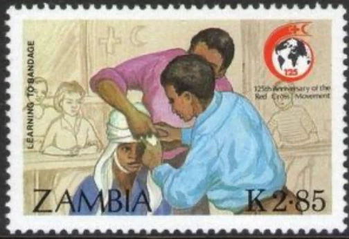 Zambia #SG556 MNH 1988 Red Cross Famine Dunant Nurse [450] - Image 1 of 1