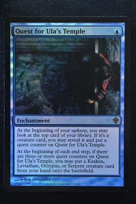 Magic The Gathering MTG QUEST FOR ULA'S TEMPLE FOIL Worldwake LP Lightly Played - Image 1 of 2