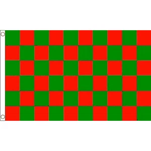 Bandera a cuadros roja y verde de Mayo 5 x 3 pies - Condado final de fútbol de toda Irlanda - Imagen 1 de 3