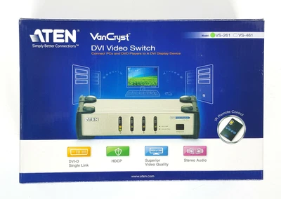 ATEN VS-261 • VanCryst DVI Video Switch • Monitor-/Audio-Switch • 2 Anschlüsse - Bild 1 von 4