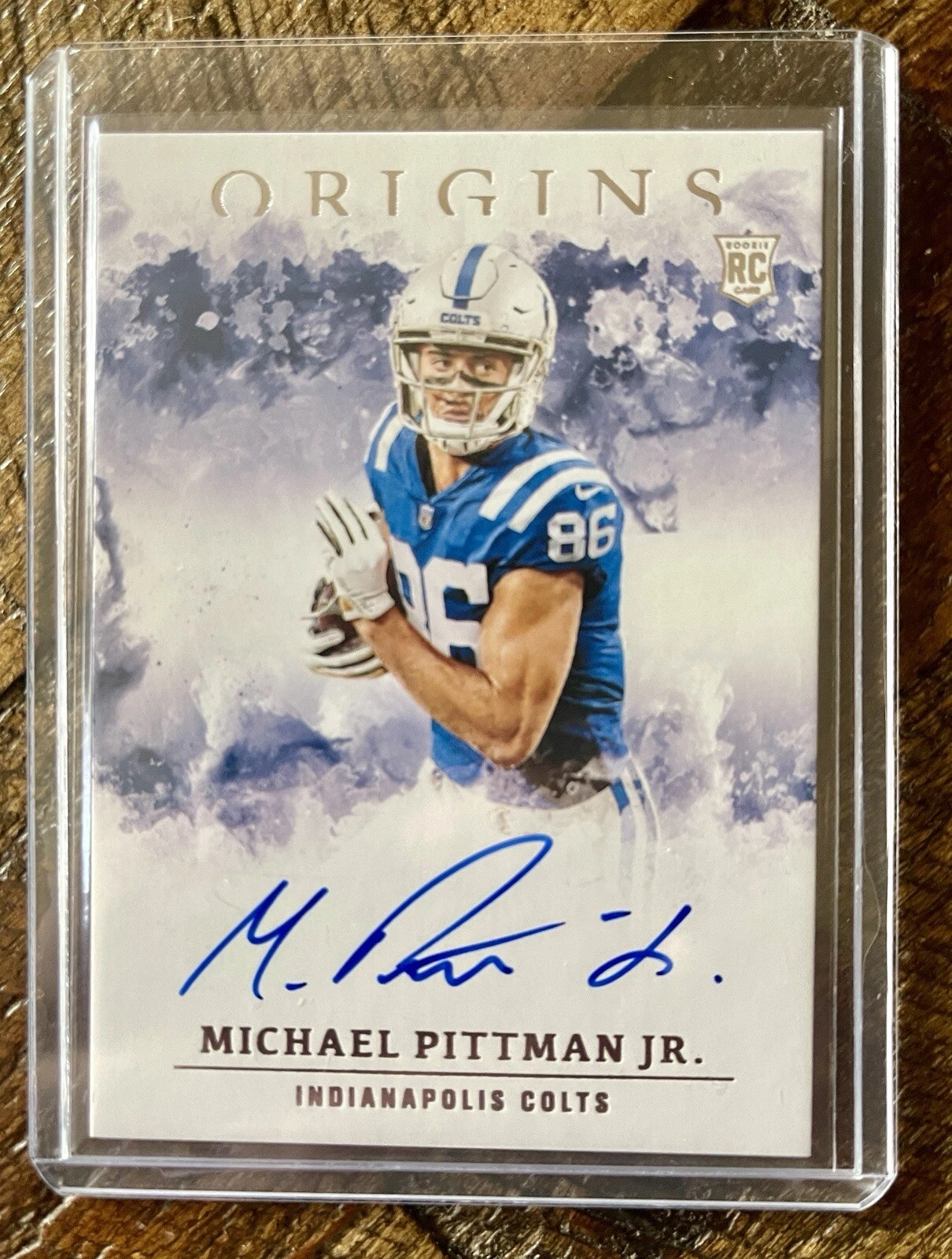 2020 Panini Origins Rookie Auto Blue #RA-MP Michael Pittman Jr. /49 RC On-Card