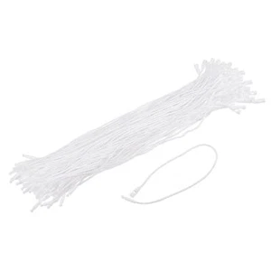 100pcs Cotton Hang Tag String Snap Lock Price Tag Fastener Ties white 7.8" - Picture 1 of 5