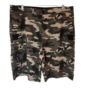 Beverly Hills Polo Club Mens Khaki Modern Stretch Cargo Shorts Size 40 Camo NWOT - Picture 1 of 9