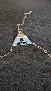 Brauerei karlsberg Urpils Edelstahl Schwenker mit Rost,Wirbel mit Kette - Bild 1 von 7