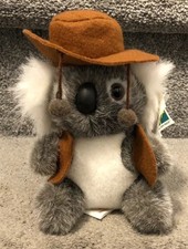 Teddy & Friends Sydney Australia Koala Plush velour 8" vest hat New