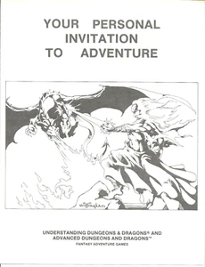 D&D Your Personal Invitation to Adventure Dungeons and Dragons FLYER 1980 RARE! - Bild 1 von 2