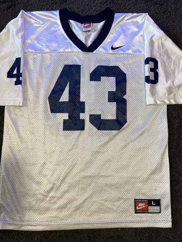 Nike Team Mens PSU Penn State Nittany Lions Football Jersey White #43 Size L Cover