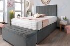 VERTICAL MEMORY ORTHO PLUSH DIVAN BED SET WITH MATTRESS AND 24" DELUXE HEADBOARD