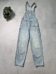 Vtg Levis Dung Pants Overalls Size S Blue Farm Women - Picture 1 of 24