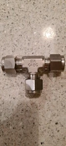 Parker 6ET6 A-Lok Union T-Stück 3/8" Rohr Klemmverschraubung, Edelstahl 316   - Bild 1 von 5