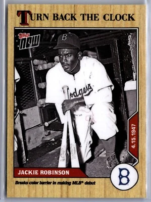 2020 Topps Now Turn Back the Clock #16 Jackie Robinson Brooklyn Dodgers - Image 1 of 2