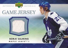 2007-08 Upper Deck GAME JERSEY #SA BORJE SALMING - Toronto Maple Leafs