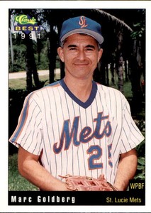 1991 St. Lucie Mets Classic/Best #29 Marc Goldberg Sports Director WPBF Card