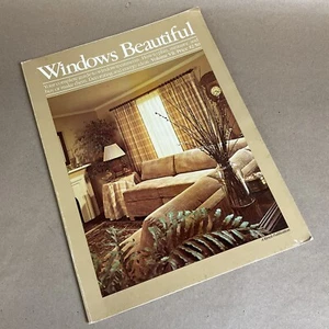 1980 WINDOWS BEAUTIFUL Vintage Interior Design Treatments Curtains Draperies 80s - Picture 1 of 5