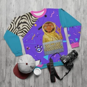 Ultimate anni 80 E.T. Be Good Retro Crewneck - Felpa stampa Zebra ET Indie Art - Foto 1 di 25