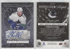 2021-22 Upper Deck Black Diamond Sparkling Scripts Auto JT Miller #SC-MI Auto