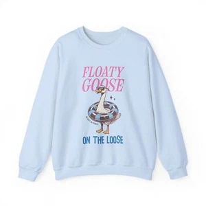 Lustiges Sweatshirt Floaty Goose | Unisex Cozy Crewneck S-3XL | Tierliebhaber Geschenk - Bild 1 von 25