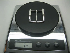 Sterling silver 925 solid buckle 32 grams, for 1-1/2" belt straps made in U.S.A. - Picture 1 of 7