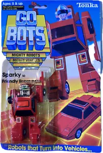 VTG GoBots Sparky 50 Friendly Robot P-Car 7255 Tonka 1985 New on Card - Picture 1 of 2