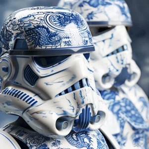 Porcelain Series - Storm Trooper Battle III - Glossy Prints - PikPoket Gallery - Picture 1 of 2