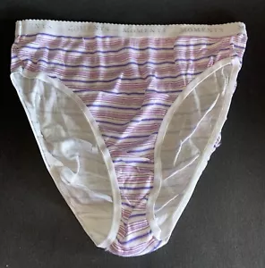 Bikini Candie's Y2K Vintage Moments cotone taglio alto righe mutandine intimo - Foto 1 di 5