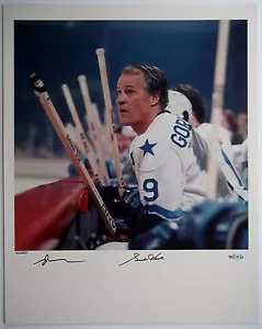 GORDIE HOWE & NEIL LEIFER Dual Signed 16x20 Houston Aeros Photo HOF #/250 UDA - Picture 1 of 6