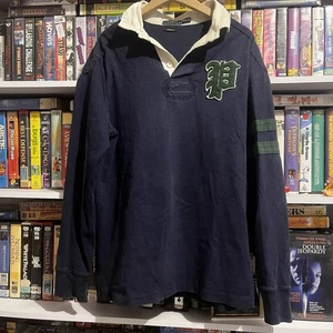 Polo Ralph Lauren Letterman Back Patch 67 Rugby Shirt Long Sleeve Size Small - Picture 1 of 3