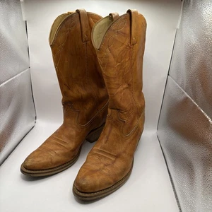 ACME ® Size 9 D - 67339 - 7707 Brown Leather Upper Made In USA - Cowboy Boots - Picture 1 of 12