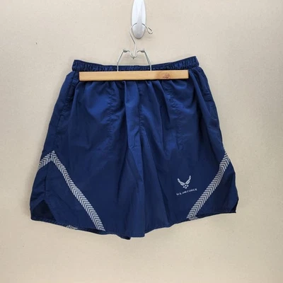 Shorts masculino USAF Air Force PT tamanho médio azul reflexivo logotipo Chevron militar - Imagem 1 de 4