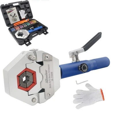 Hydraulic Hose Crimper Ac Crimping Tool for Barbed and Beaded Hose Fittings, Air - Image 1 of 4