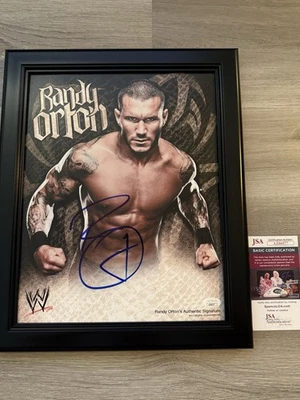Foto Autografiada Enmarcada 11x14 Randy Orton Evento en Vivo WWE JSA Autenticada Foto 1 de 2
