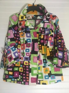Chaqueta Blazer Berek Para Mujer Algodón Bolsillos Arte Para Usar Maximalista Ojo Caramelo Med - Imagen 1 de 12
