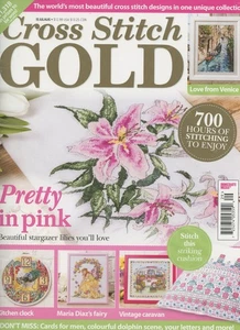Cross Stitch GOLD August 2016 Stargazer Lilies Garden Fairy Glamping Rooster - Picture 1 of 3