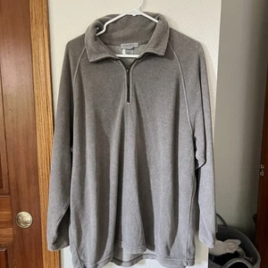 Zegna Sport Made in Italy 1/4 Zip Fleecepullover grau Baumwollmischung Gr. M - Bild 1 von 6