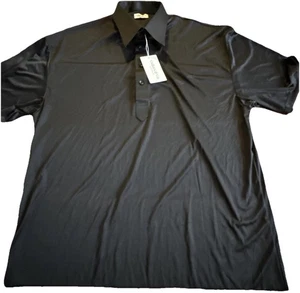 Camisa Polo Collars and Co Para Hombre XXL Negra Manga Corta Rendimiento Cercanías NUEVA - Imagen 1 de 10