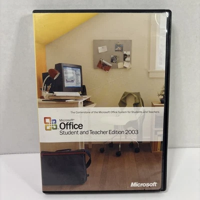 Microsoft Office 2003 Student Teacher Edition PC Product Key Disc Near Mint - Image 1 of 4