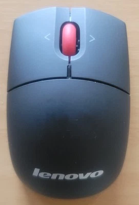 Lenovo Wireless Optical Scroll Mouse Model MORFFHL 0B58509 MISSING USB DONGLE - Image 1 of 4